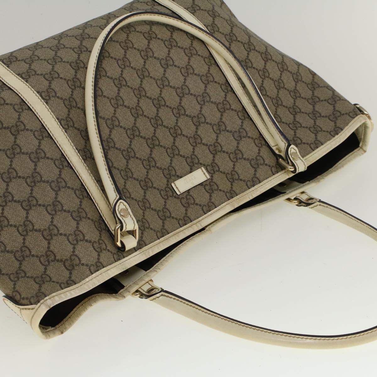 GUCCI GG Canvas Tote Bag Coated Canvas Beige 197953 58069
