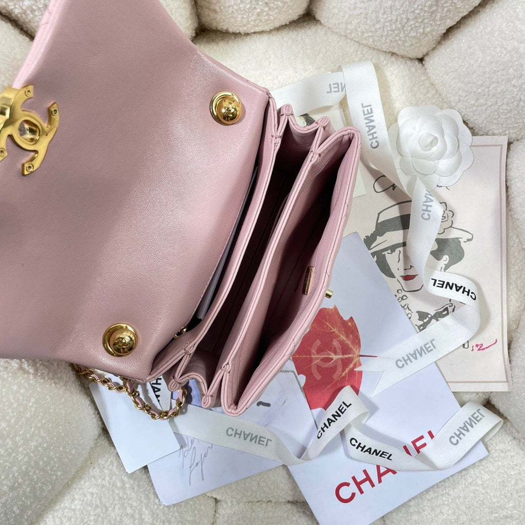 CHL Flap Bag Gold Hardware PiNike For Women, Women’s Handbags, Shoulder Bags 7.9in/20cm AS3366