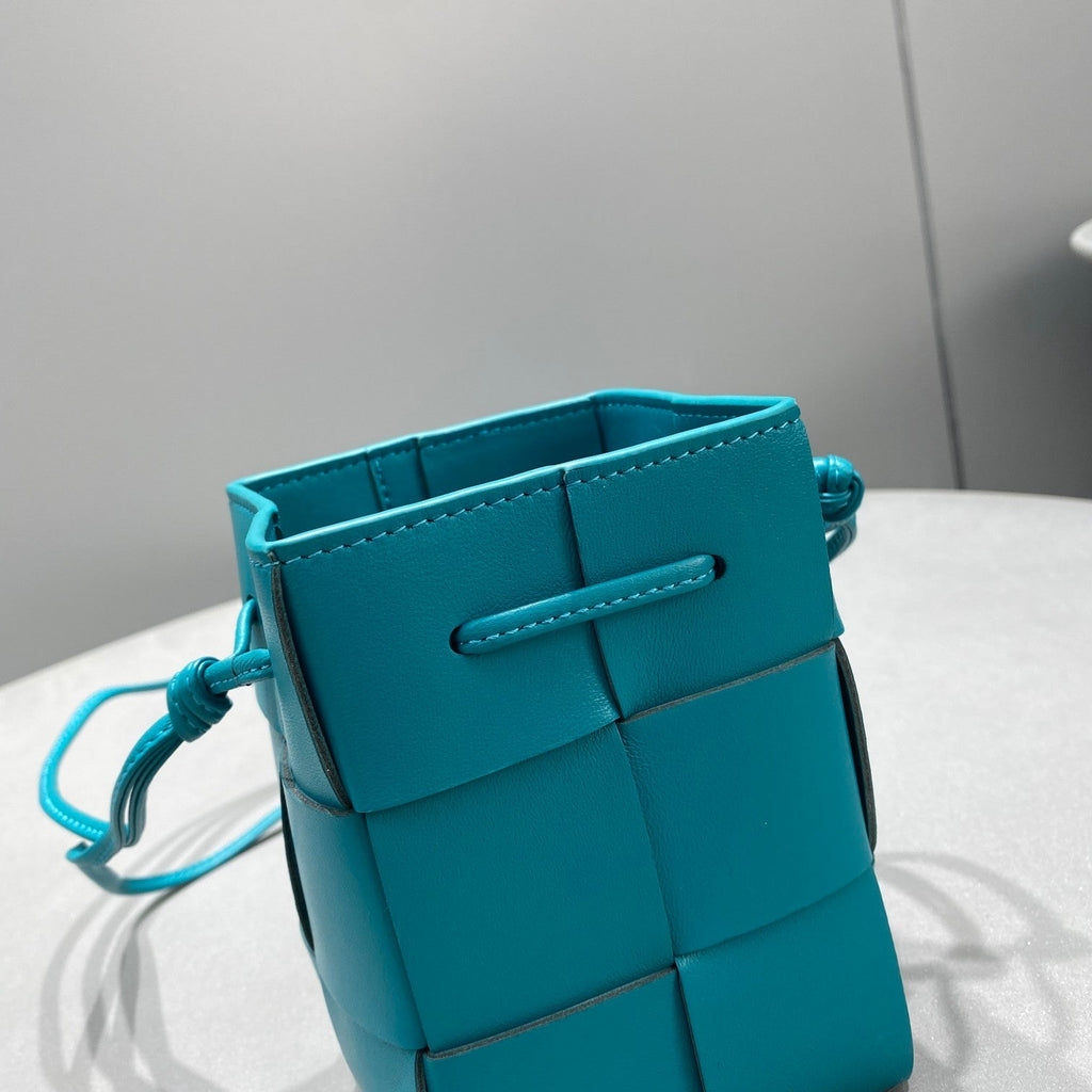 GLAMI Mini Cassette Bucket Bag Blue, For Women, Bags 5.5in/14cm