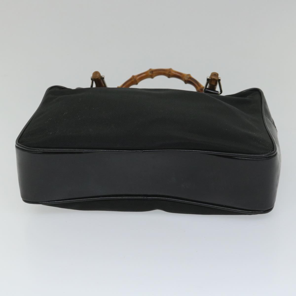 GUCCI Bamboo Shoulder Bag Nylon Enamel 2way Black 58103