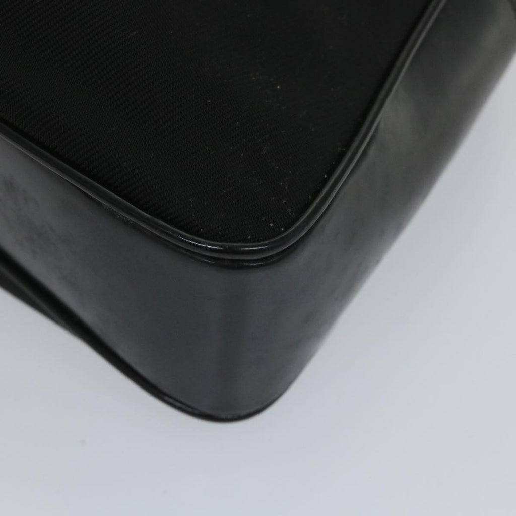 GUCCI Bamboo Shoulder Bag Nylon Enamel 2way Black 58103