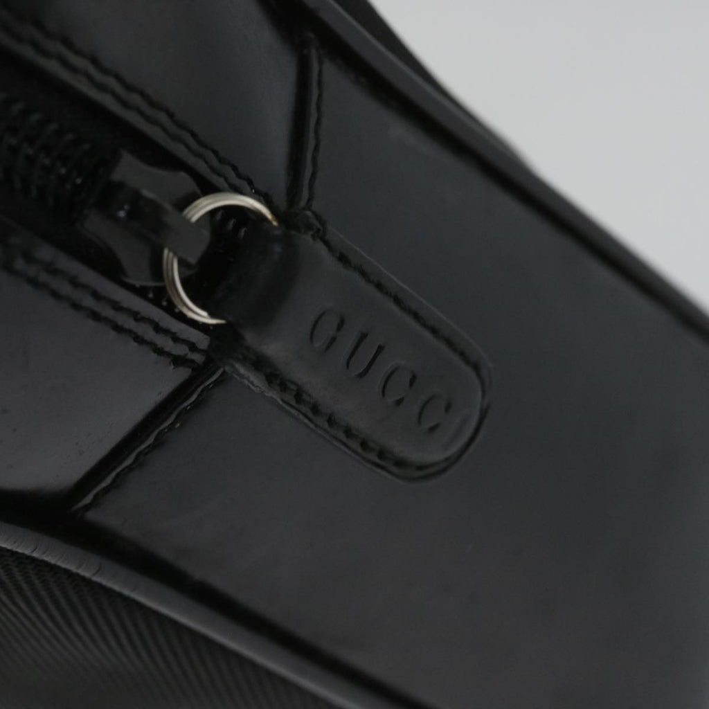 GUCCI Bamboo Shoulder Bag Nylon Enamel 2way Black 58103