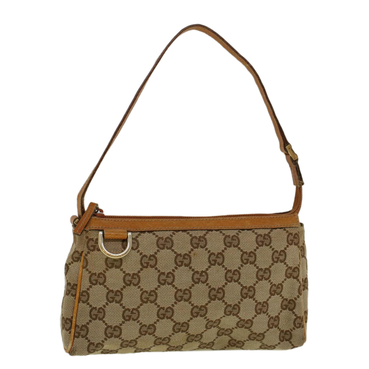 GUCCI GG Canvas Accessory Pouch Beige Brown 145750 58155