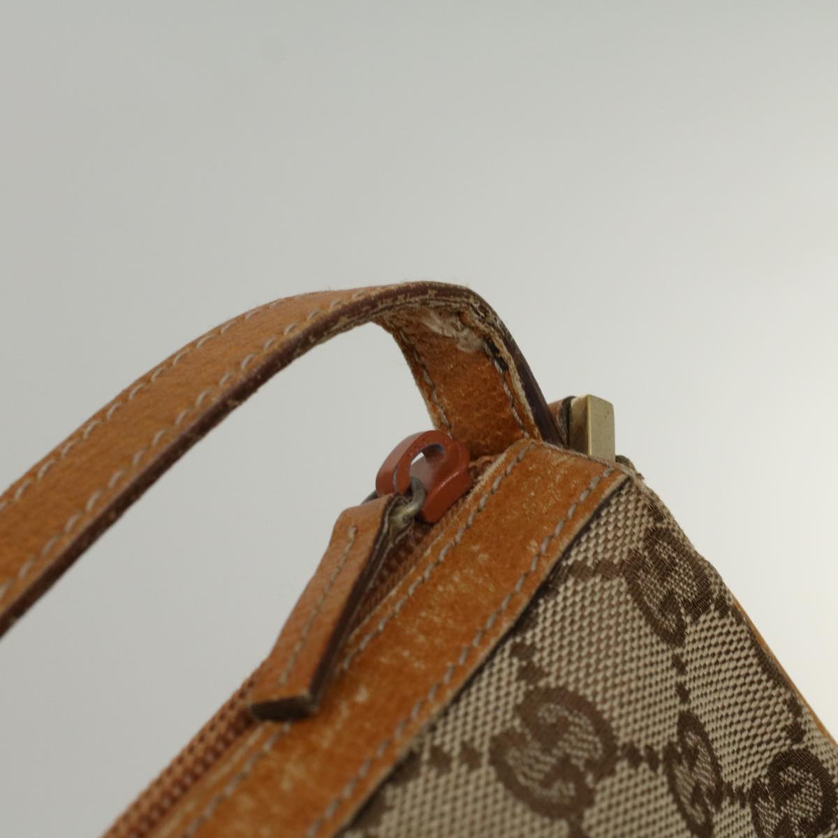 GUCCI GG Canvas Accessory Pouch Beige Brown 145750 58155