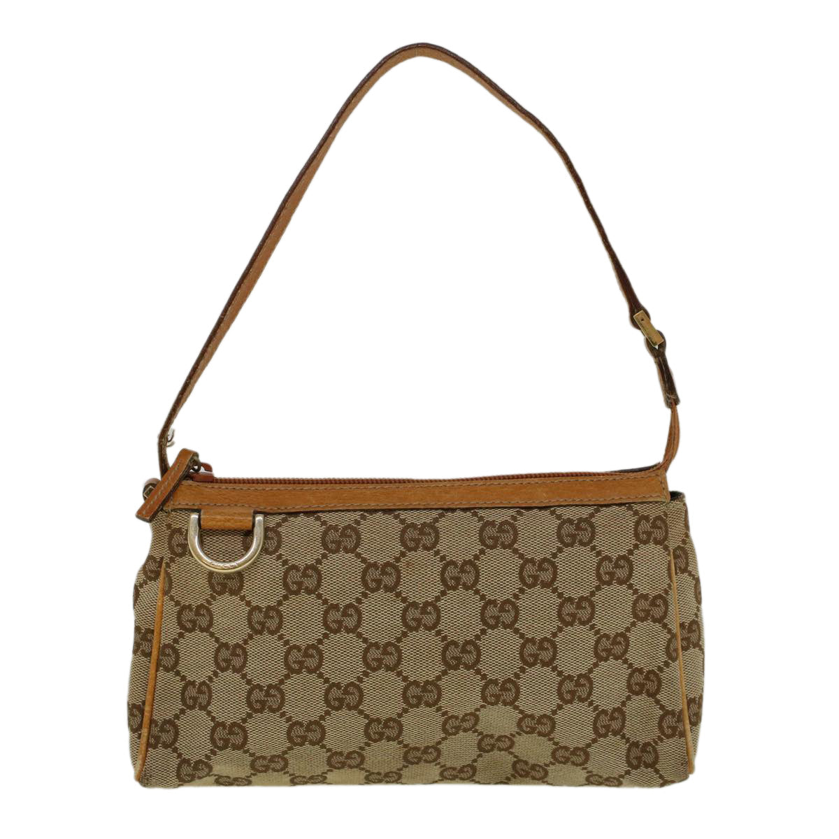 GUCCI GG Canvas Accessory Pouch Beige Brown 145750 58155