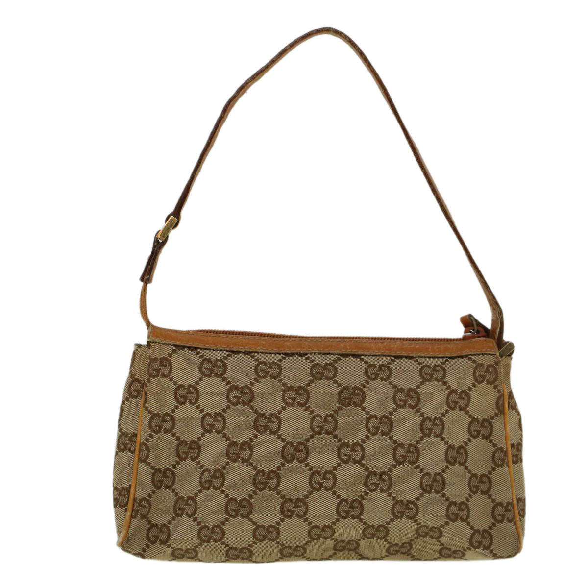 GUCCI GG Canvas Accessory Pouch Beige Brown 145750 58155