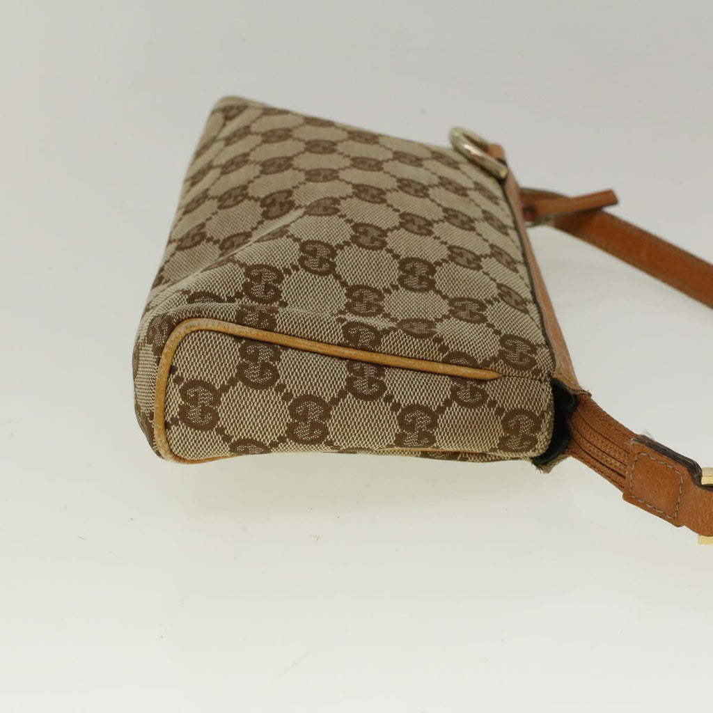 GUCCI GG Canvas Accessory Pouch Beige Brown 145750 58155