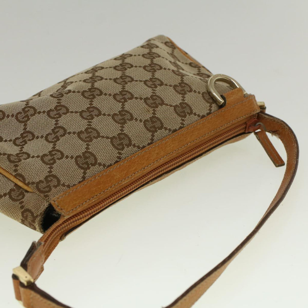 GUCCI GG Canvas Accessory Pouch Beige Brown 145750 58155