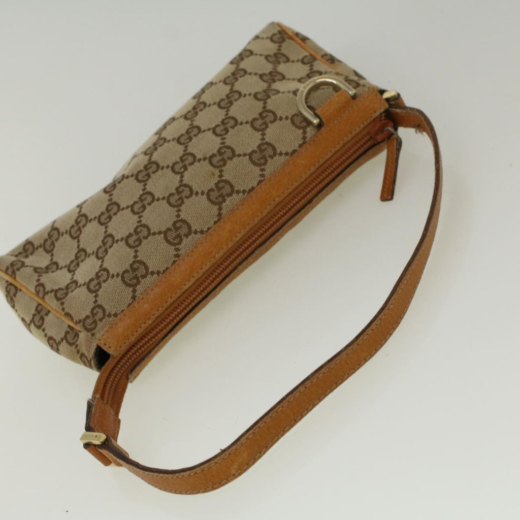 GUCCI GG Canvas Accessory Pouch Beige Brown 145750 58155