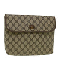 GUCCI GG Canvas Clutch Bag PVC Leather Beige 001 19 5493 58158
