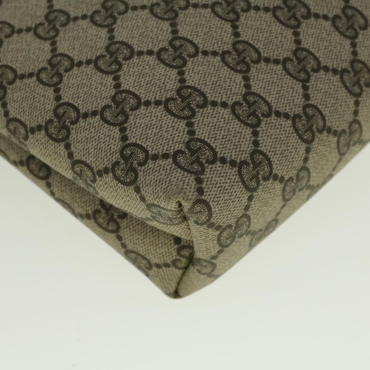 GUCCI GG Canvas Clutch Bag PVC Leather Beige 001 19 5493 58158