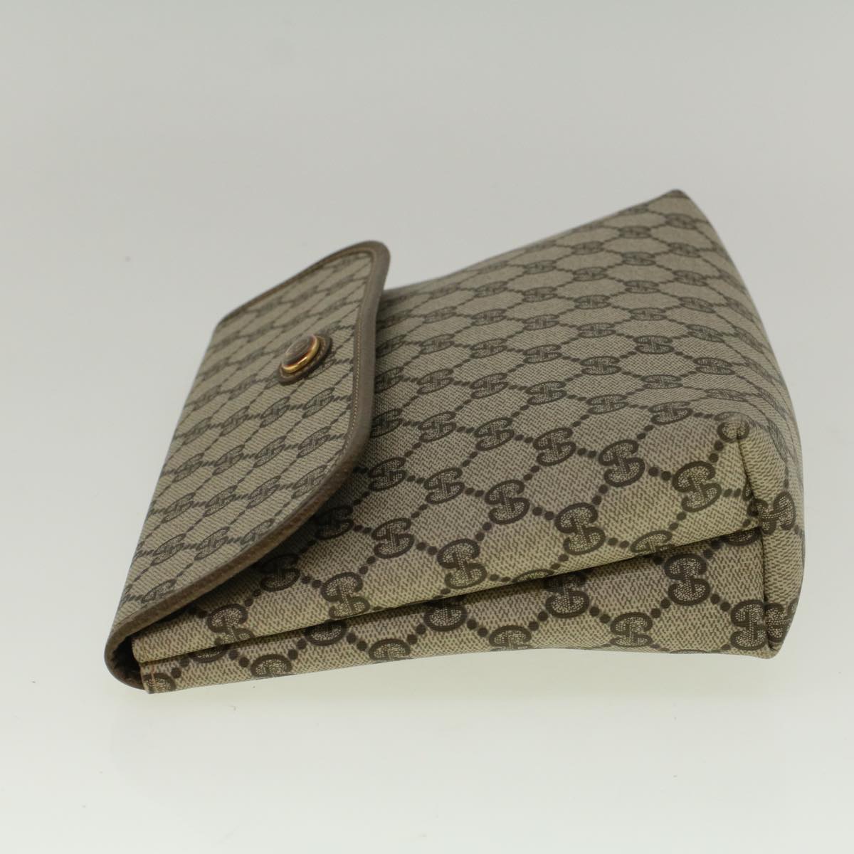 GUCCI GG Canvas Clutch Bag PVC Leather Beige 001 19 5493 58158