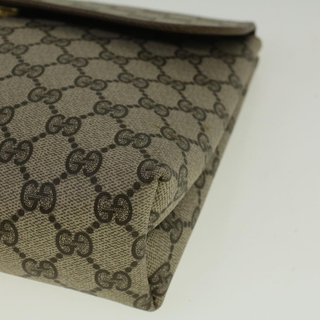 GUCCI GG Canvas Clutch Bag PVC Leather Beige 001 19 5493 58158