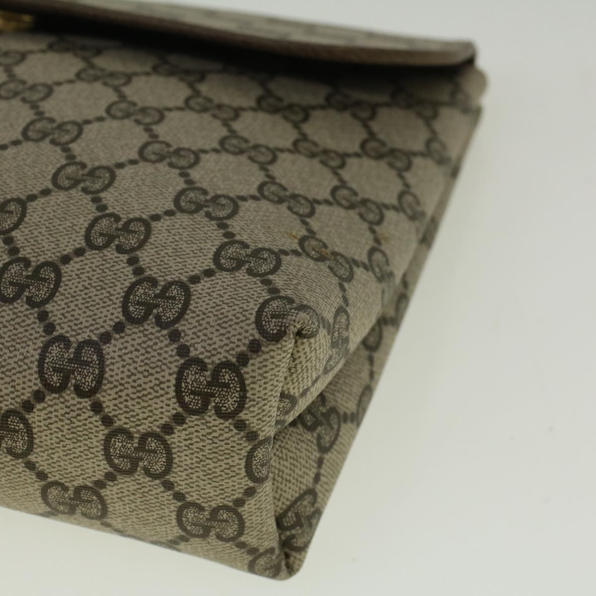 GUCCI GG Canvas Clutch Bag PVC Leather Beige 001 19 5493 58158