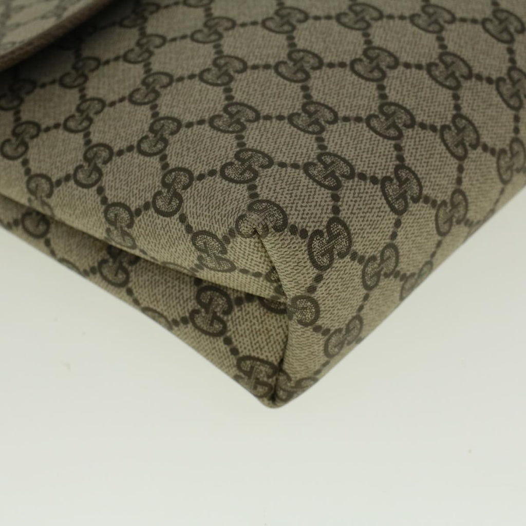 GUCCI GG Canvas Clutch Bag PVC Leather Beige 001 19 5493 58158
