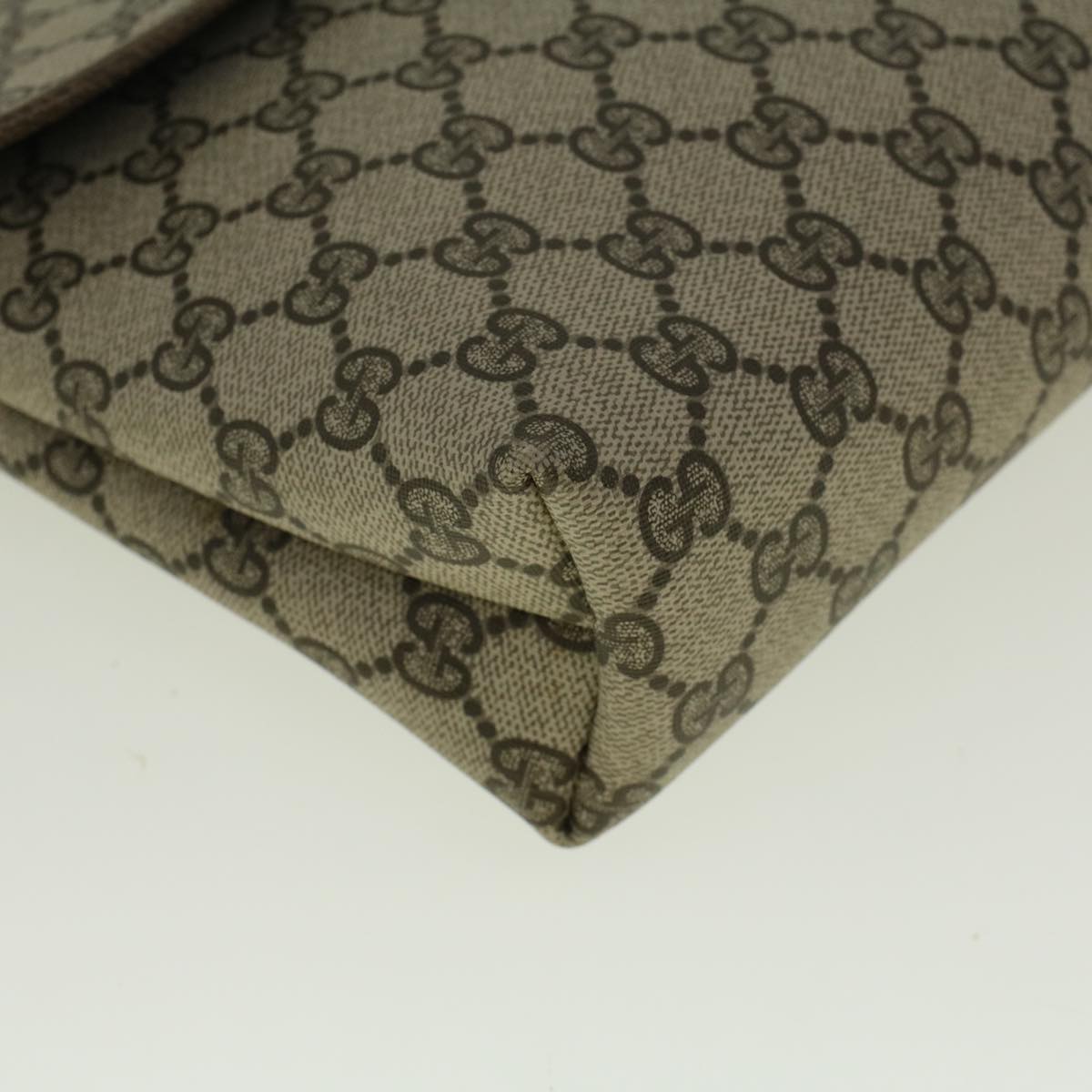 GUCCI GG Canvas Clutch Bag PVC Leather Beige 001 19 5493 58158
