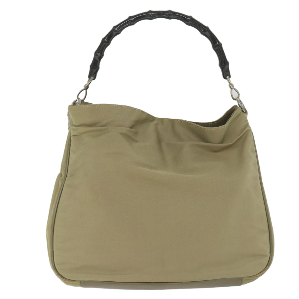 GUCCI Bamboo Shoulder Bag Nylon 2way Beige 001 1577 3754 58189