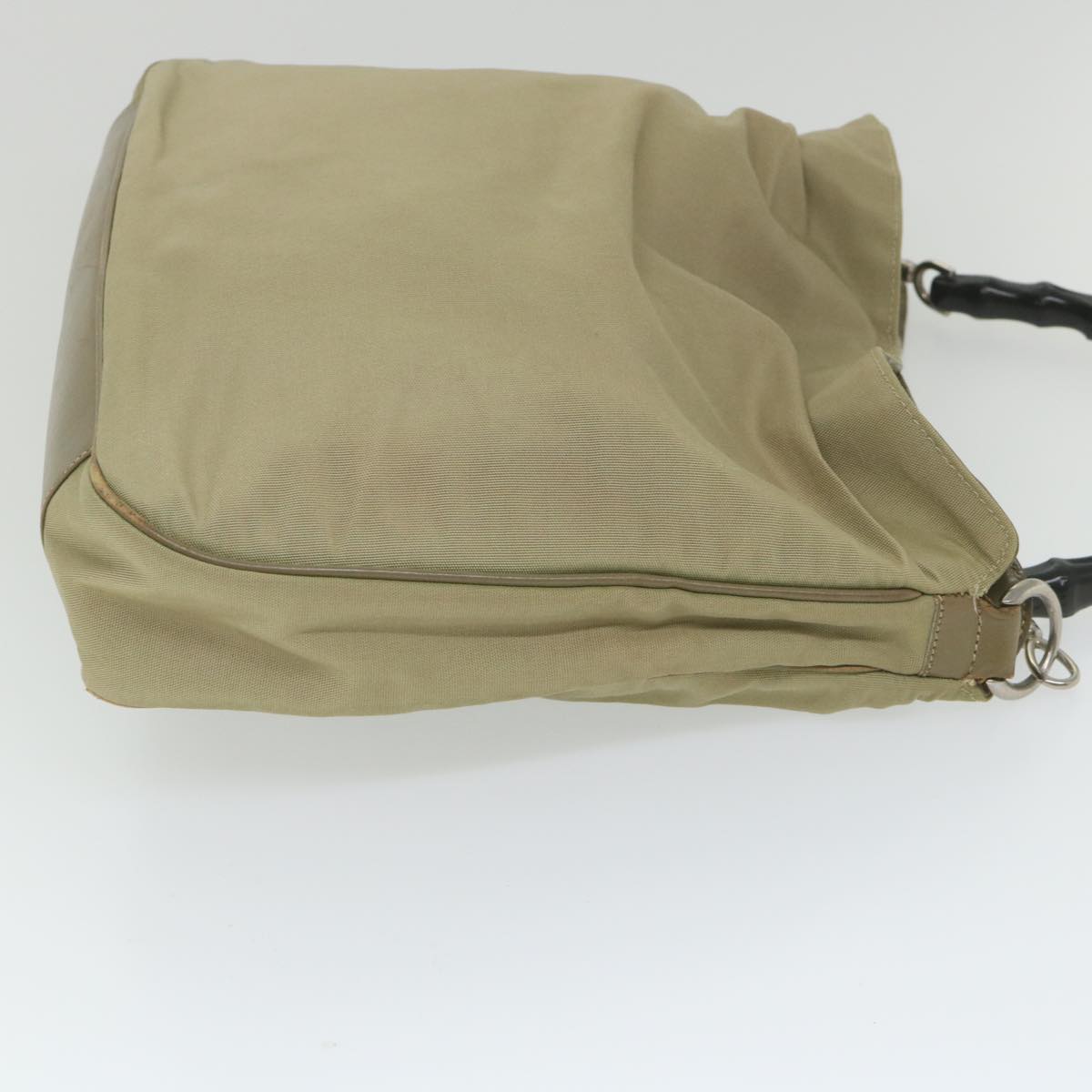 GUCCI Bamboo Shoulder Bag Nylon 2way Beige 001 1577 3754 58189