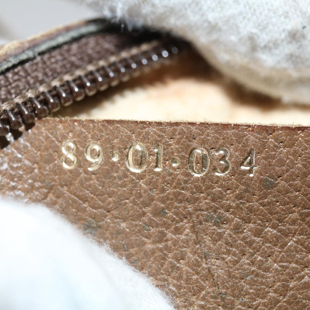 GUCCI GG Supreme Web Sherry Line Clutch Bag Beige Red Green 89 01 034 58199