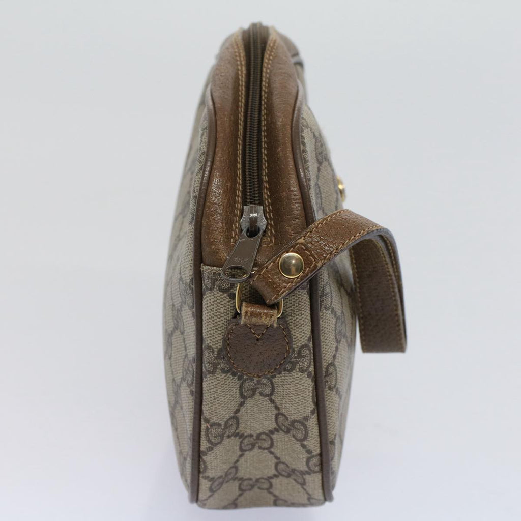 GUCCI GG Supreme Web Sherry Line Clutch Bag Beige Red Green 89 01 034 58199