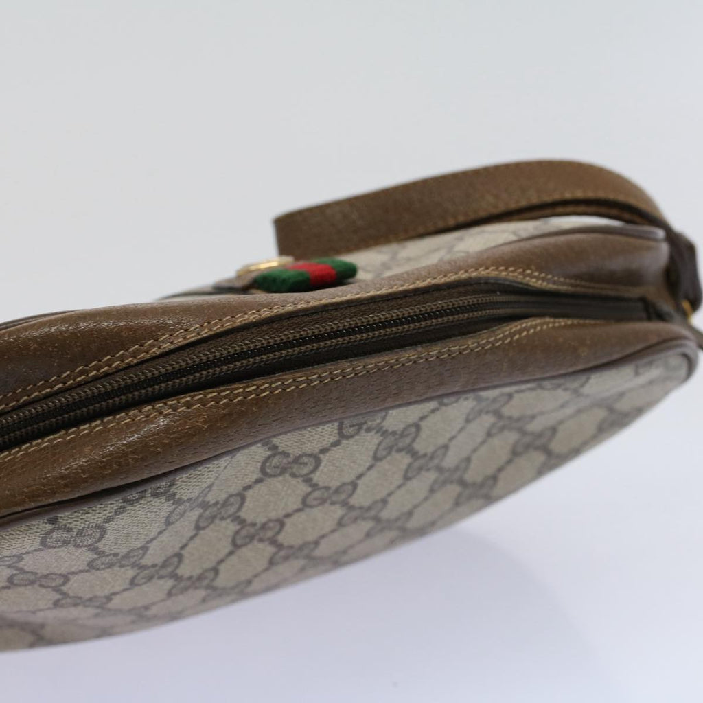 GUCCI GG Supreme Web Sherry Line Clutch Bag Beige Red Green 89 01 034 58199