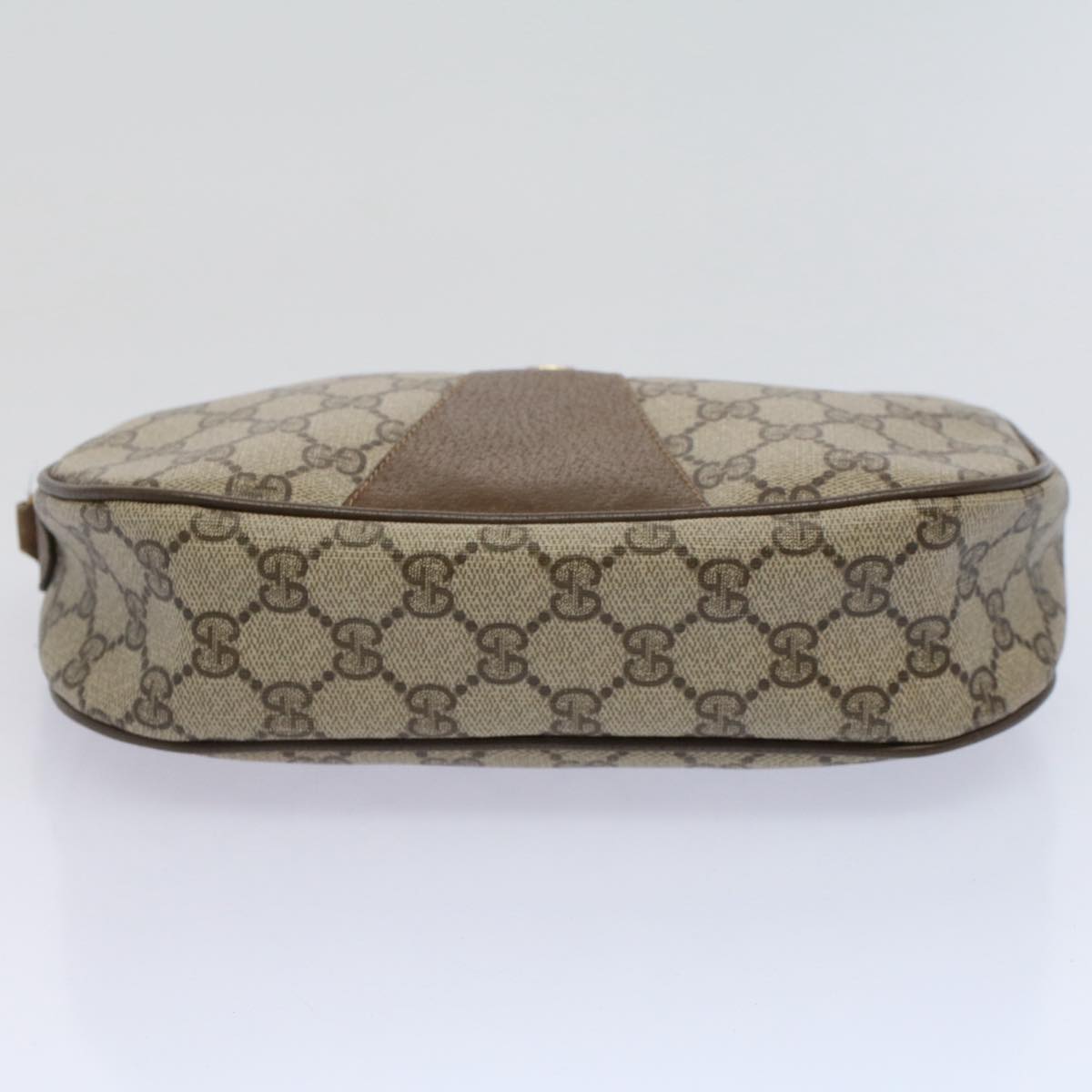 GUCCI GG Supreme Web Sherry Line Clutch Bag Beige Red Green 89 01 034 58199