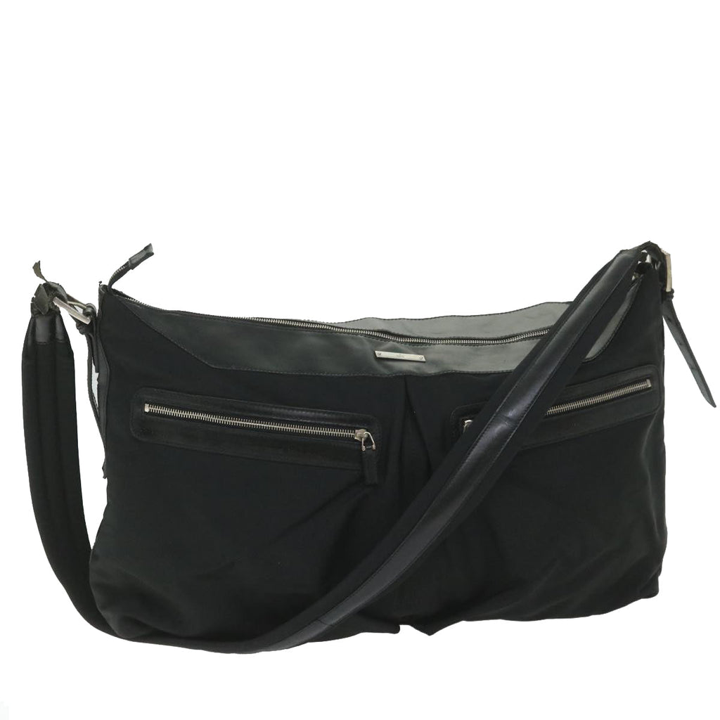 GUCCI Shoulder Bag Nylon Black 019 0444 58210