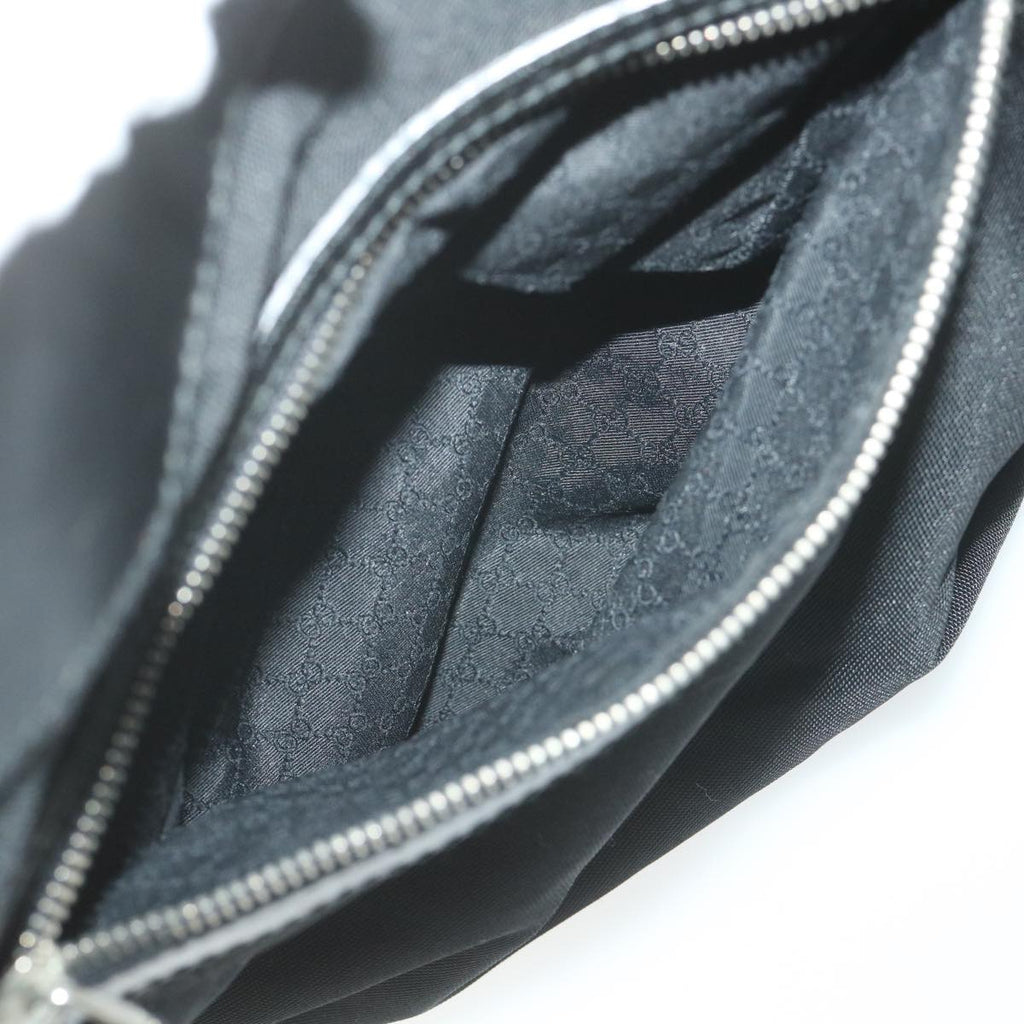 GUCCI Shoulder Bag Nylon Black 019 0444 58210