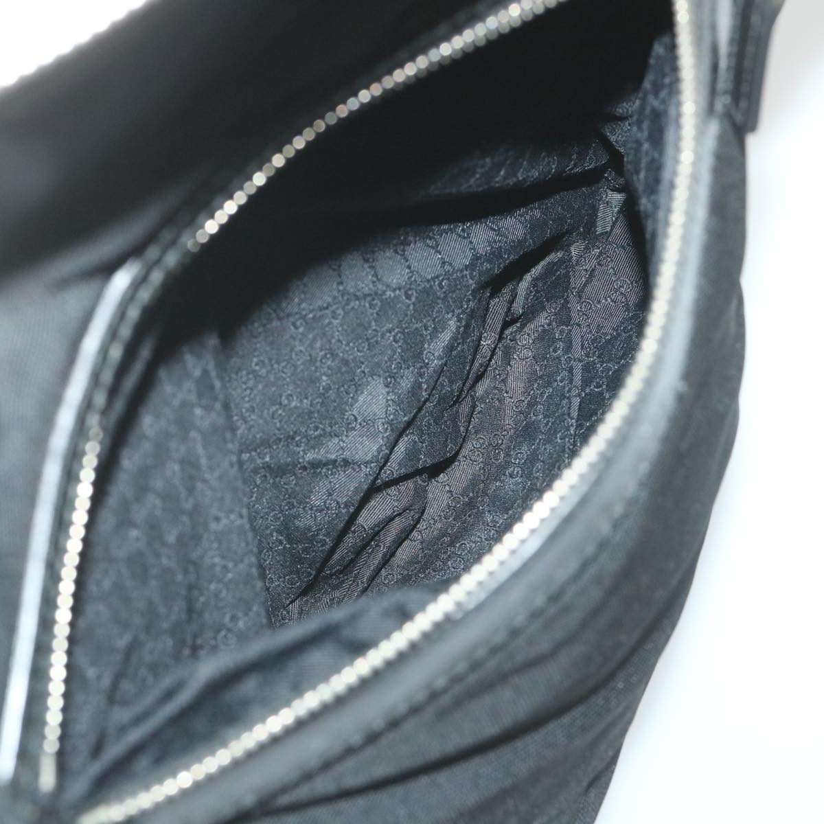 GUCCI Shoulder Bag Nylon Black 019 0444 58210