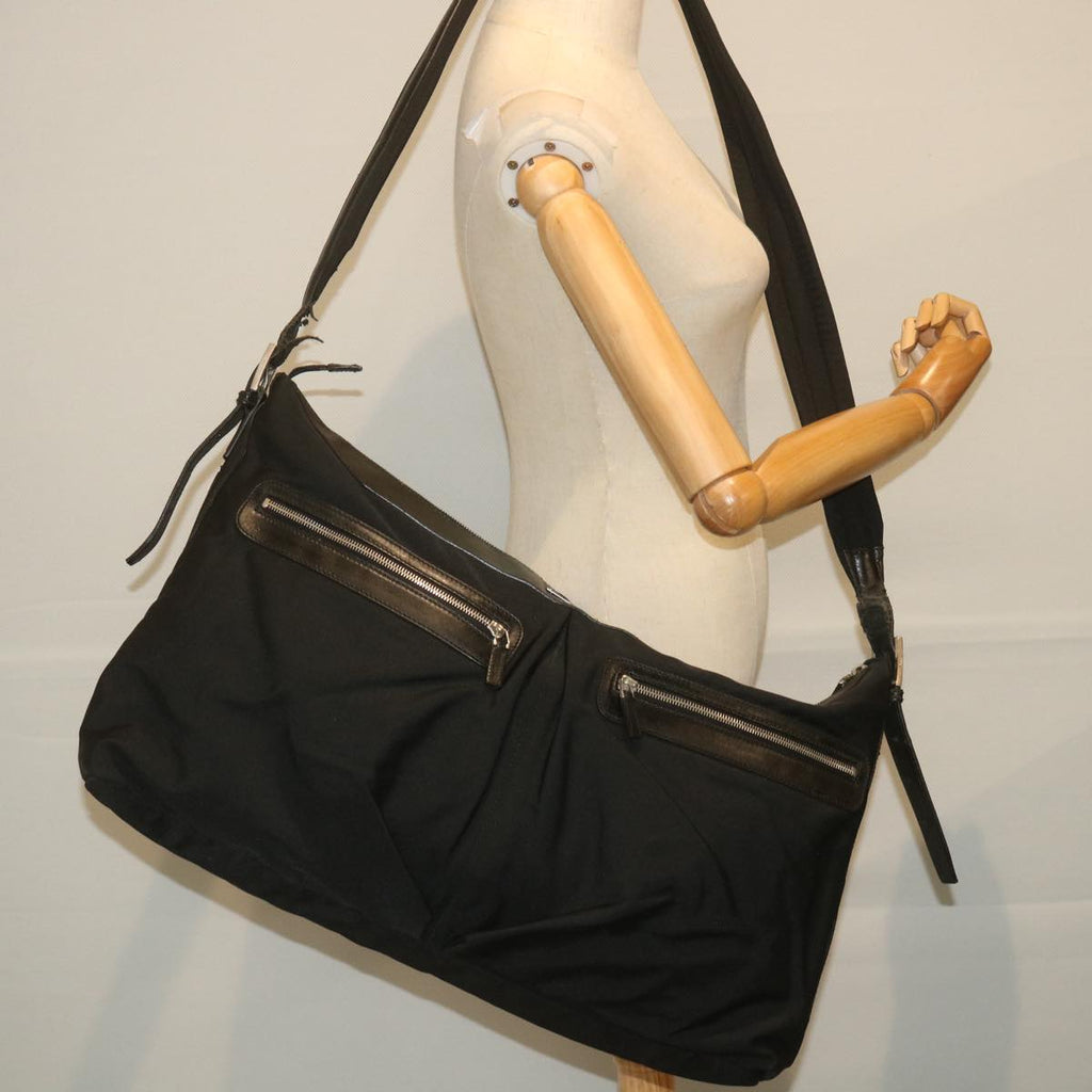 GUCCI Shoulder Bag Nylon Black 019 0444 58210