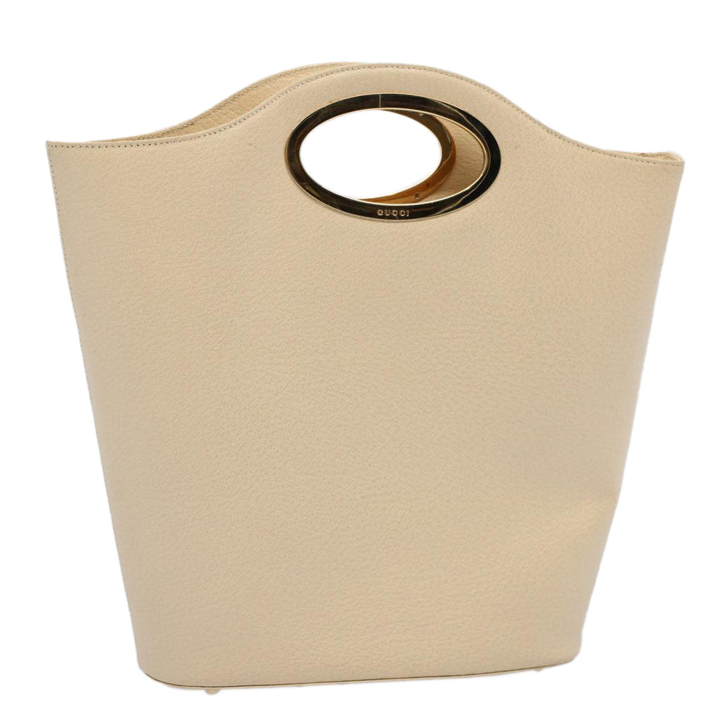 GUCCI Hand Bag Leather Cream 000 1553 0556 58212