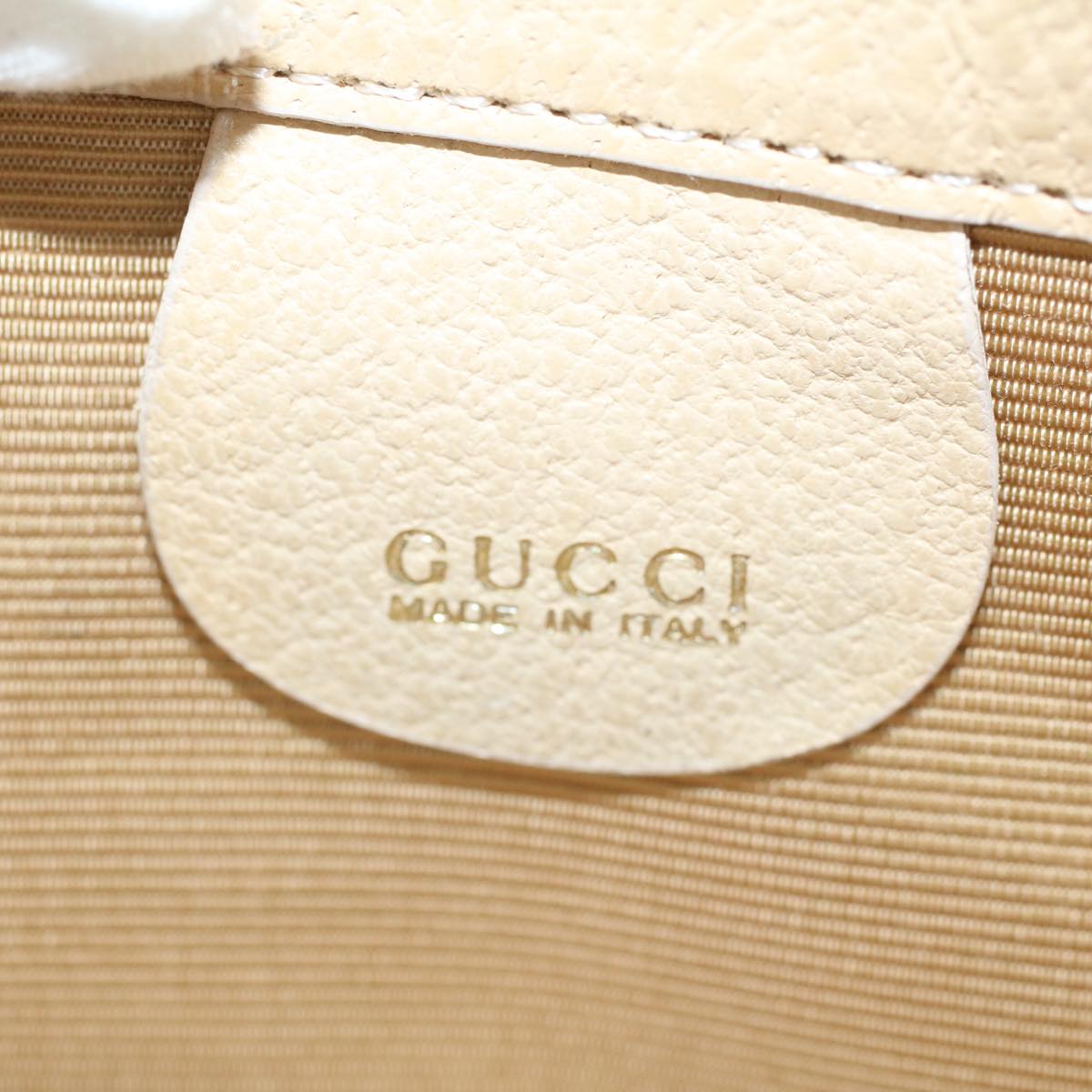 GUCCI Hand Bag Leather Cream 000 1553 0556 58212