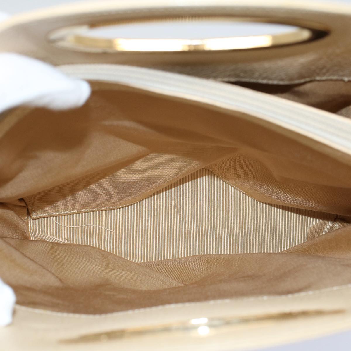 GUCCI Hand Bag Leather Cream 000 1553 0556 58212