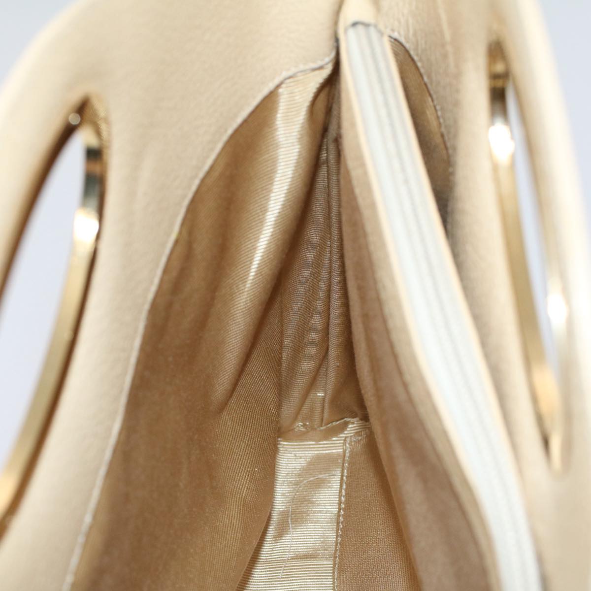GUCCI Hand Bag Leather Cream 000 1553 0556 58212