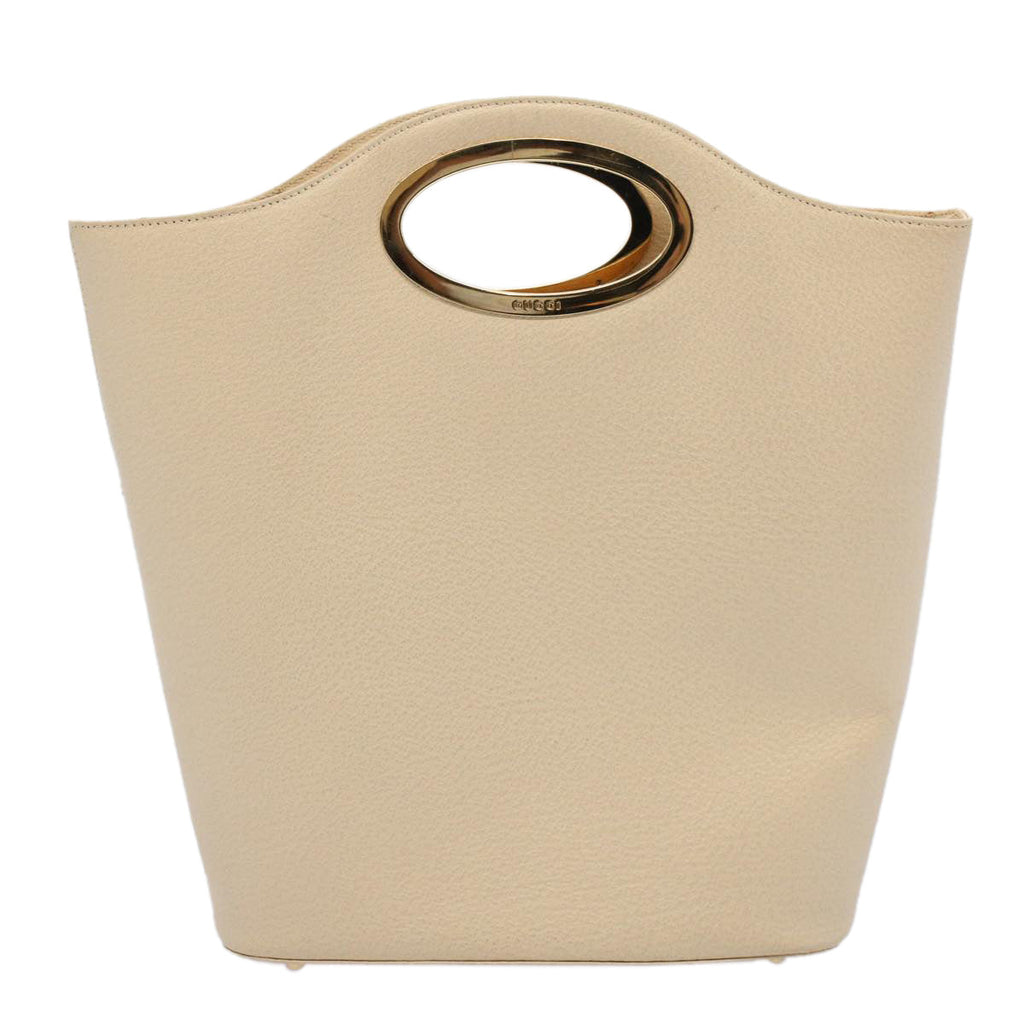 GUCCI Hand Bag Leather Cream 000 1553 0556 58212