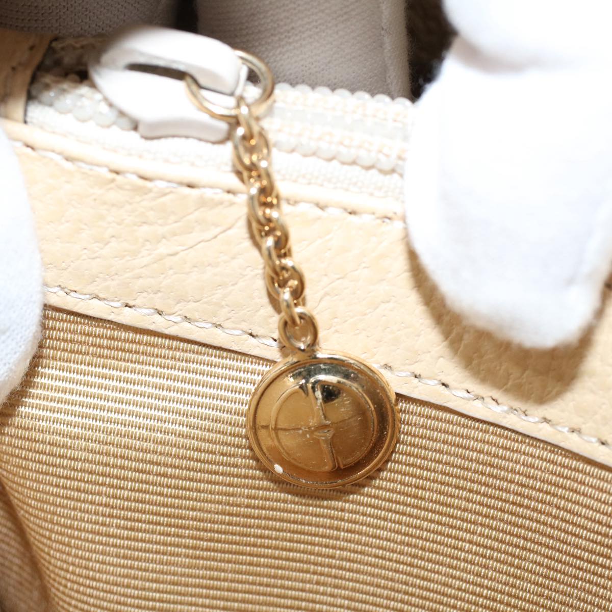GUCCI Hand Bag Leather Cream 000 1553 0556 58212