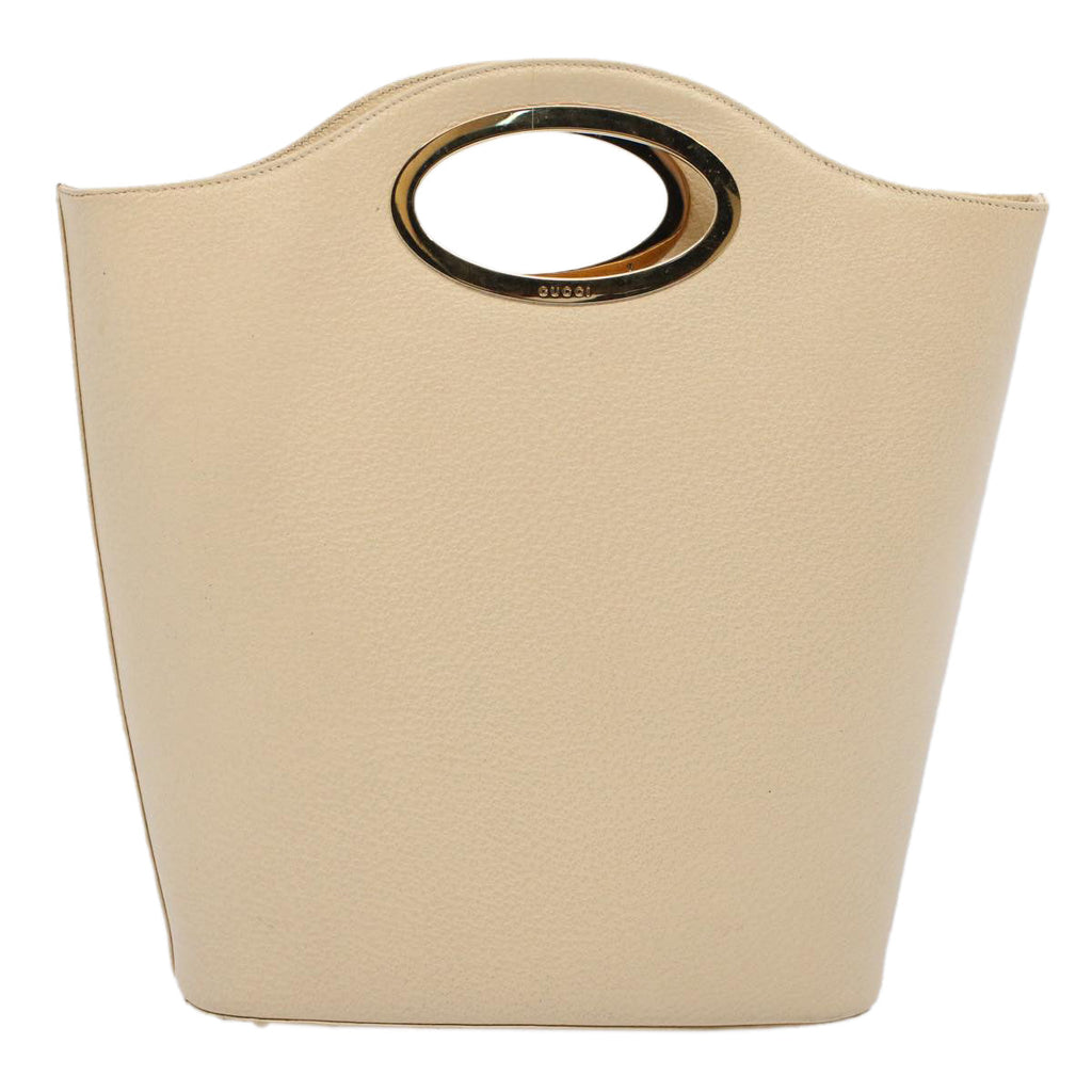 GUCCI Hand Bag Leather Cream 000 1553 0556 58212
