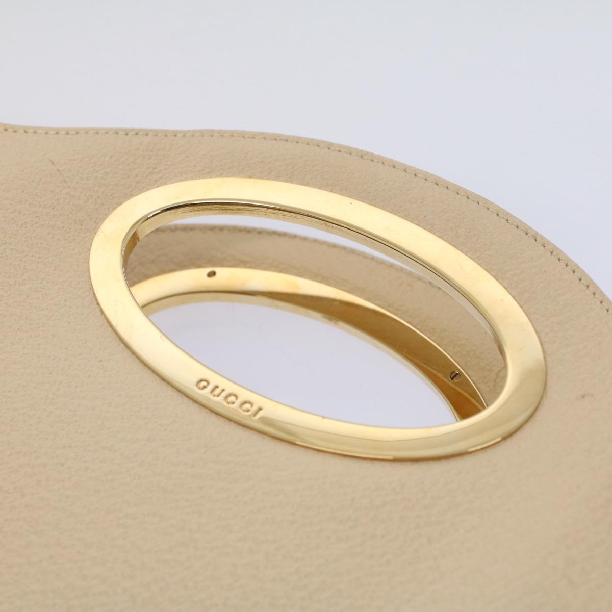 GUCCI Hand Bag Leather Cream 000 1553 0556 58212
