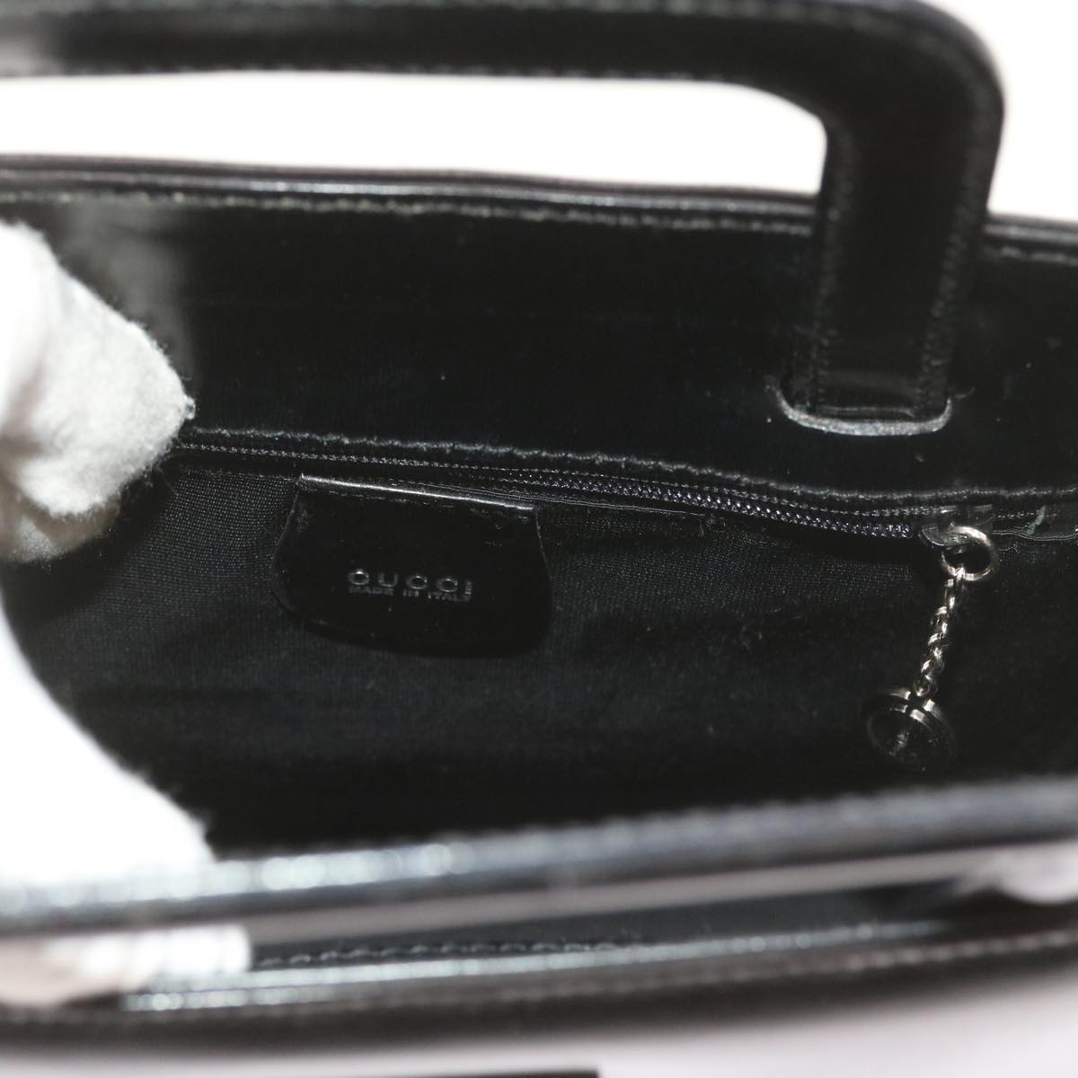 GUCCI Hand Bag Vinyl Black 002 2058 0454 5 58213