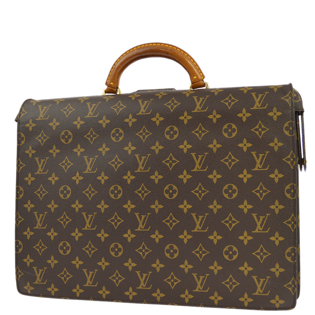 Louis Vuitton 1998 Monogram Serviette Fermoir Business Handbag M53305