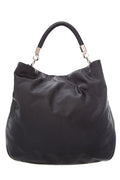 YSL Black Patent Leather Hobo Handbag
