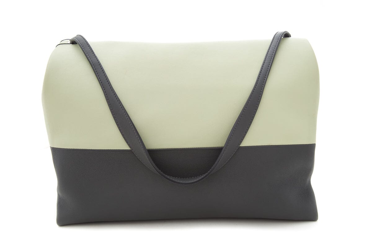 Celine Green & Grey All Soft Leather Tote