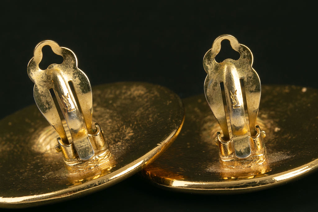 Boucles d'oreilles dorÃƒÆ’Ã‚Â©es Yves Saint Laurent