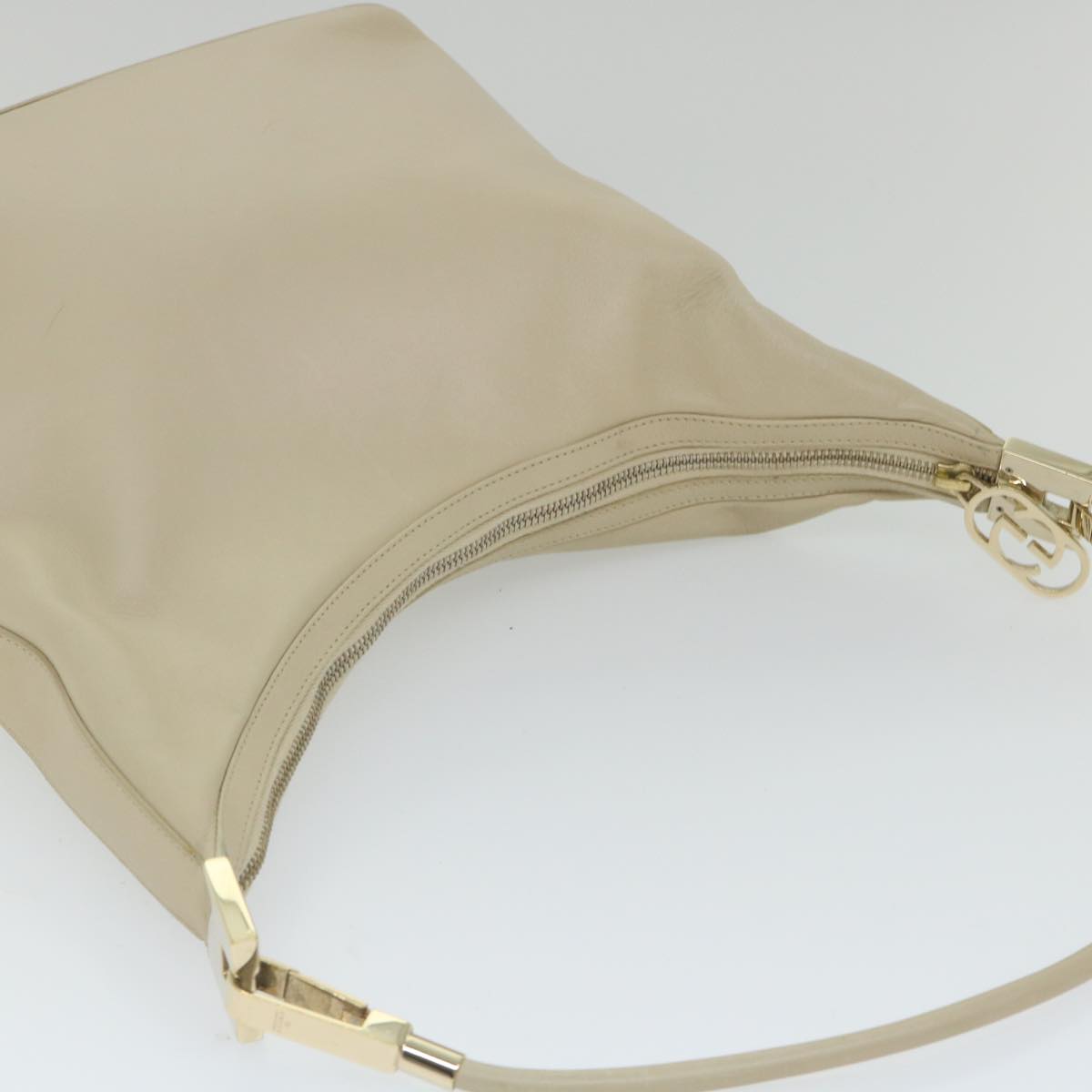 GUCCI Shoulder Bag Leather Beige 001 3814 203419 58412