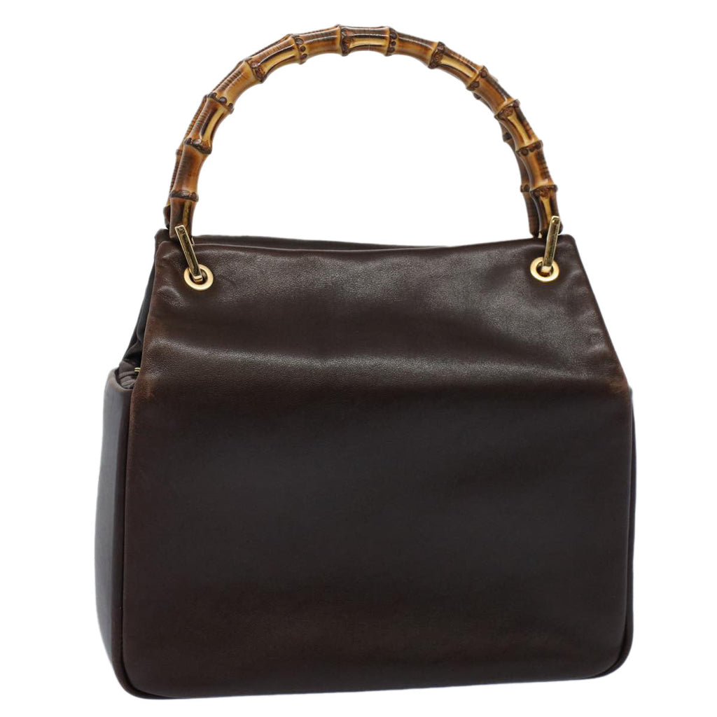 GUCCI Bamboo Hand Bag Leather Brown 000 0580 3444 58413