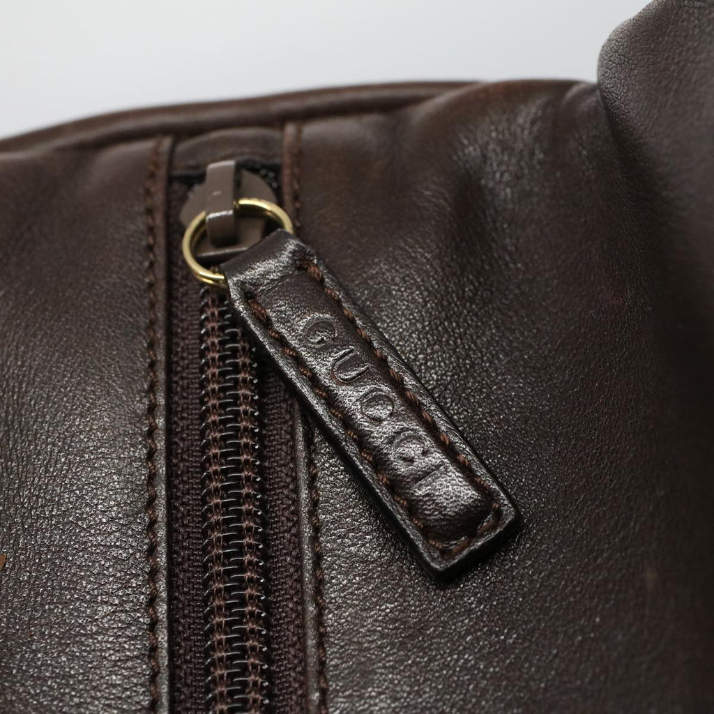 GUCCI Bamboo Hand Bag Leather Brown 000 0580 3444 58413