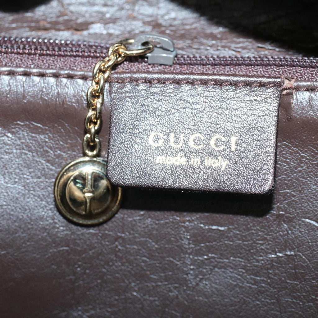 GUCCI Bamboo Hand Bag Leather Brown 000 0580 3444 58413