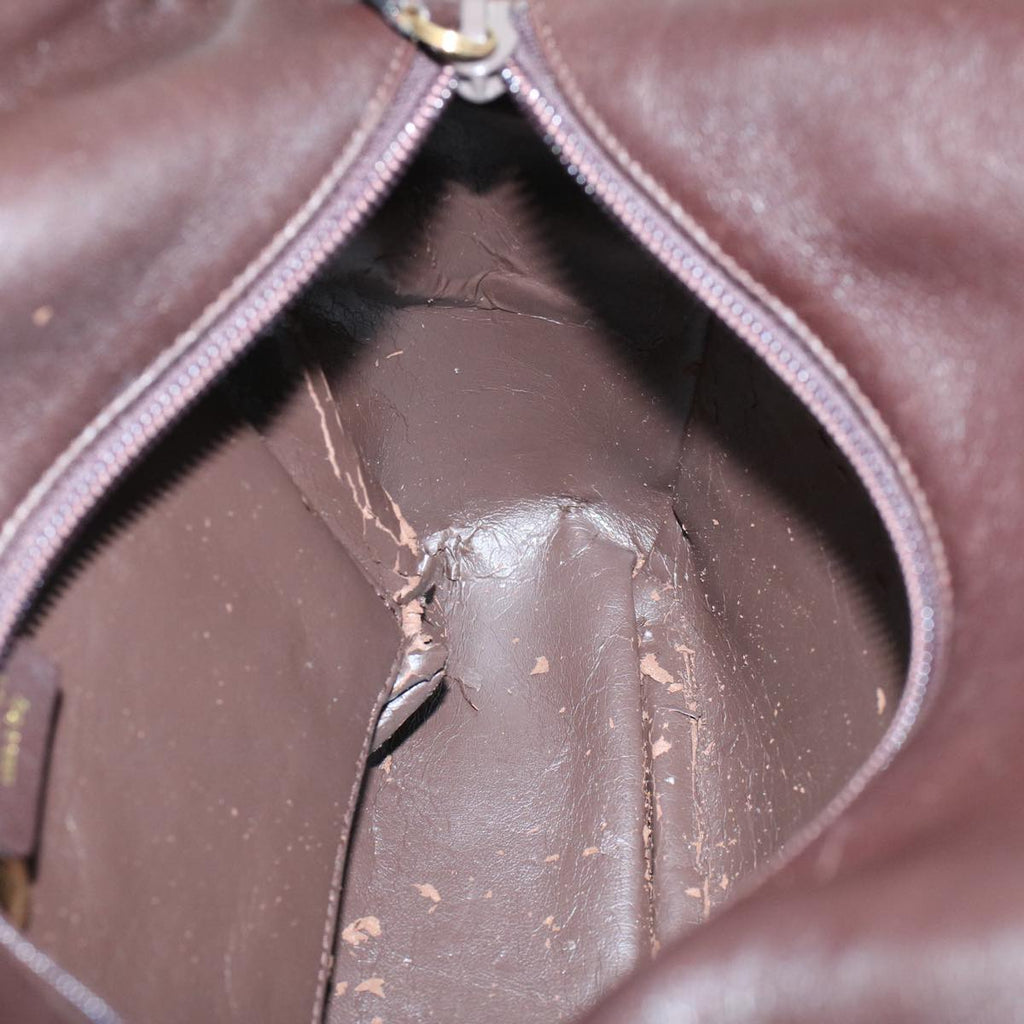 GUCCI Bamboo Hand Bag Leather Brown 000 0580 3444 58413