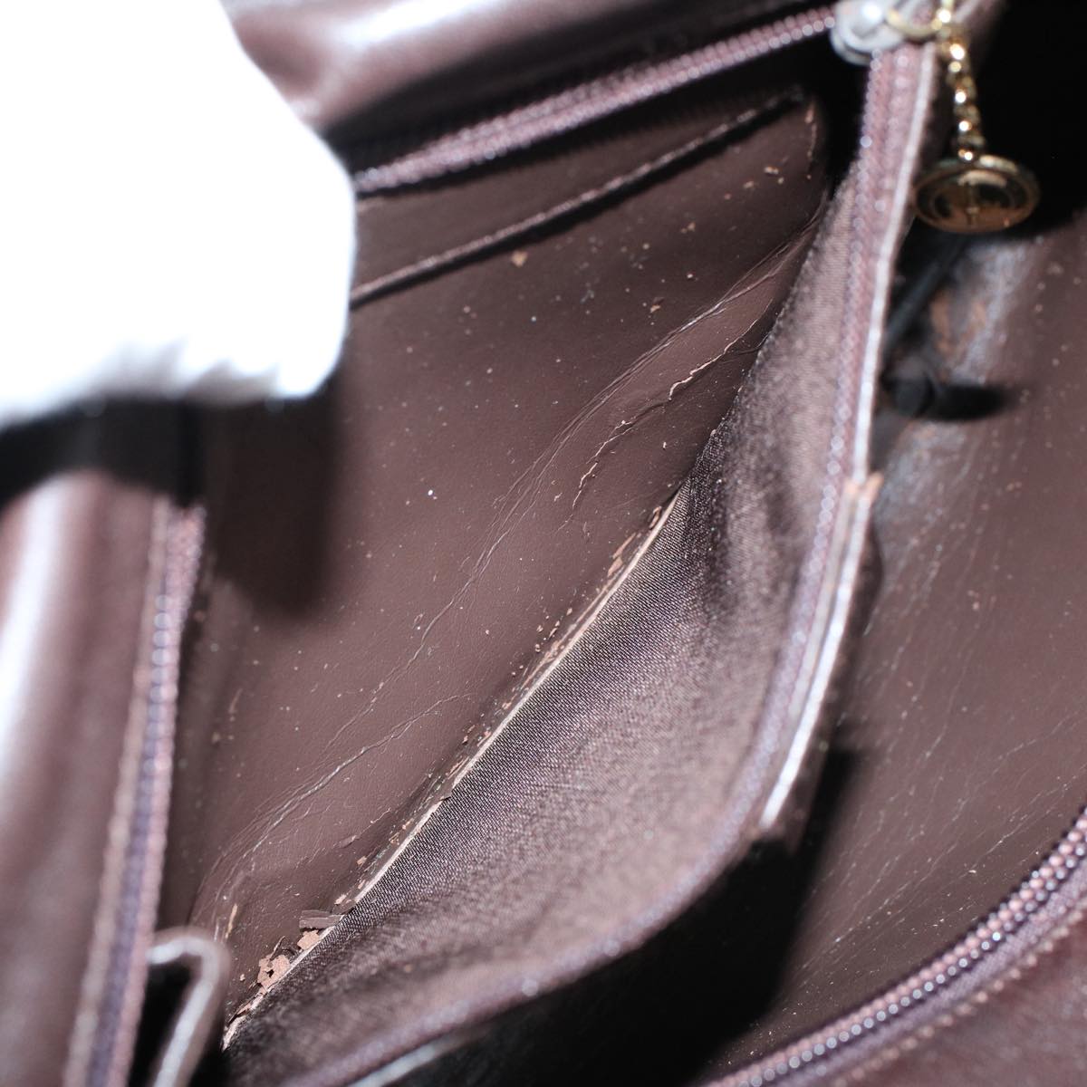 GUCCI Bamboo Hand Bag Leather Brown 000 0580 3444 58413