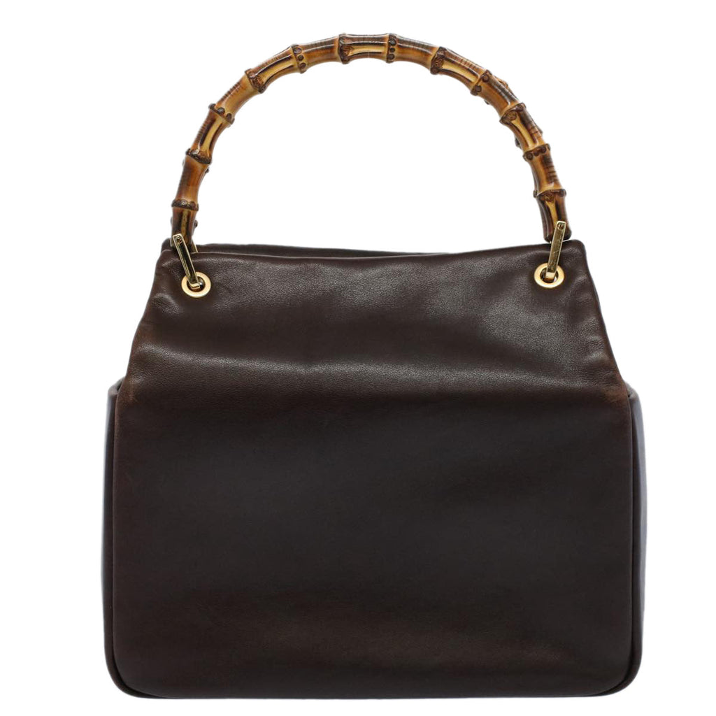 GUCCI Bamboo Hand Bag Leather Brown 000 0580 3444 58413